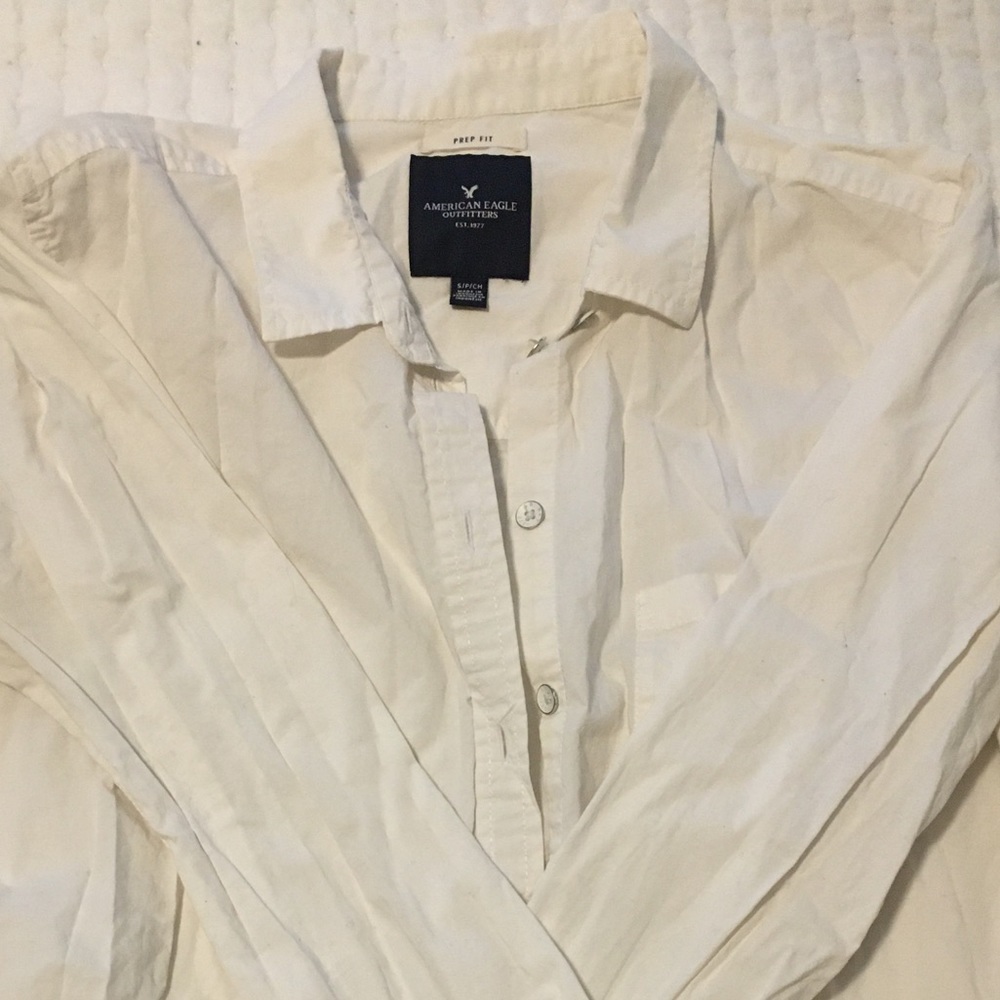 White American Eagle Button Down